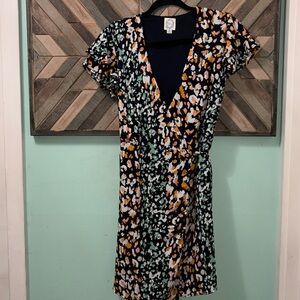 Multi-color leopard wrap dress for a cute day date!